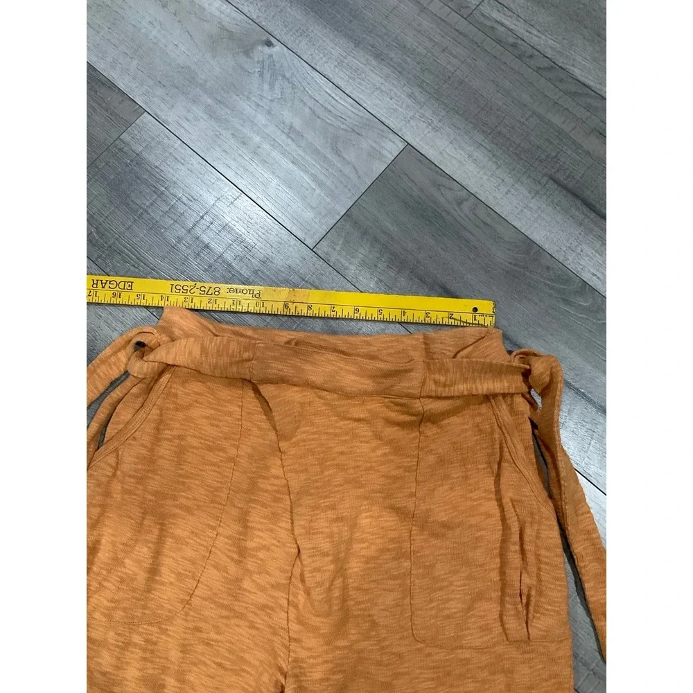 Free people FP Beach‎ orange cotton duel side tie pants size medium